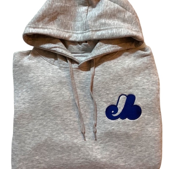 NWT Genuine Merchandise cotton blend sweatshirt hoodie blue logo left size M - Picture 8 of 9